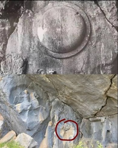 Alketas’ın mezarında bulunan kalkan kabartması
