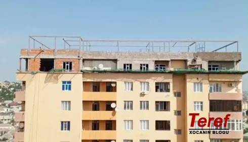 Xırdalanda 10 ildən çoxdur istifadədə olan binada indi "dam örtüyü" tikilir: